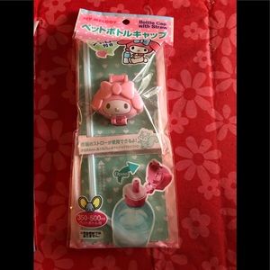 Sanrio My Melody Bottle cap with straw